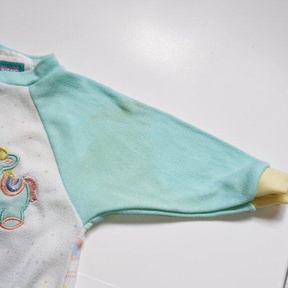 Vintage Little Me 90s Graphic Baby Sleeper Romper Pajamas Size 3-6 M - Picture 7 of 10